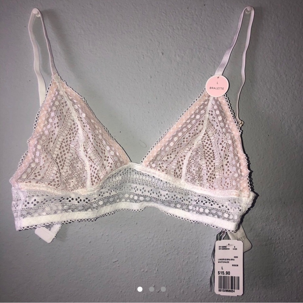 white lace bralette